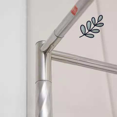 不锈钢支架升级金属三通家用宫廷三门落地蚊帐床帘杆子加粗加厚