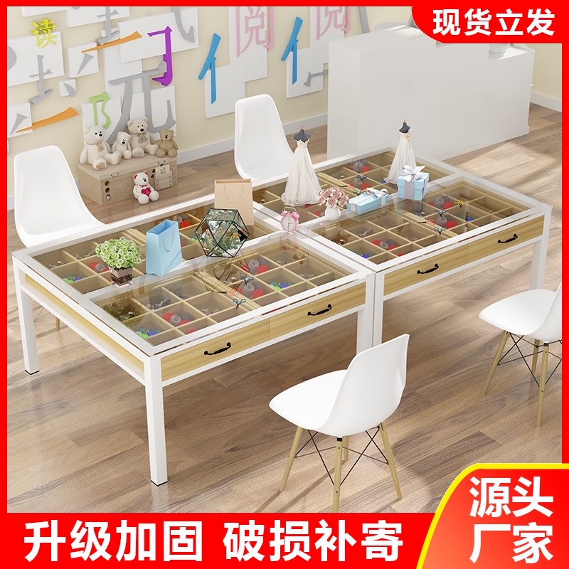 幼儿园美术桌绘画桌玻璃手工桌画室桌子儿童培训课桌椅服装设计桌