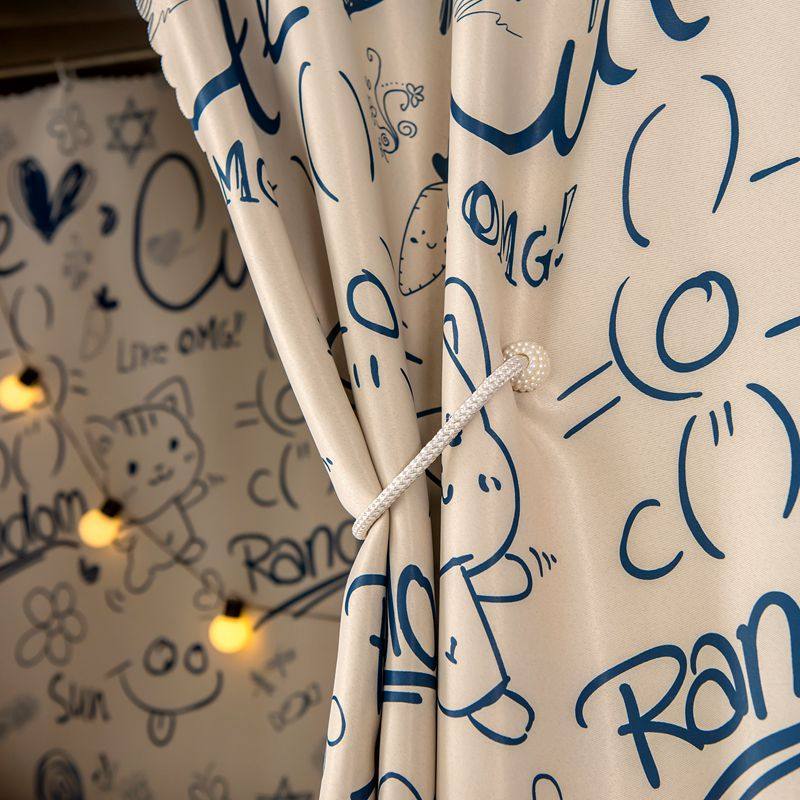 学生宿舍加厚遮光床帘寝室上铺男生下铺女卡通蚊帐一体式桌帘床幔