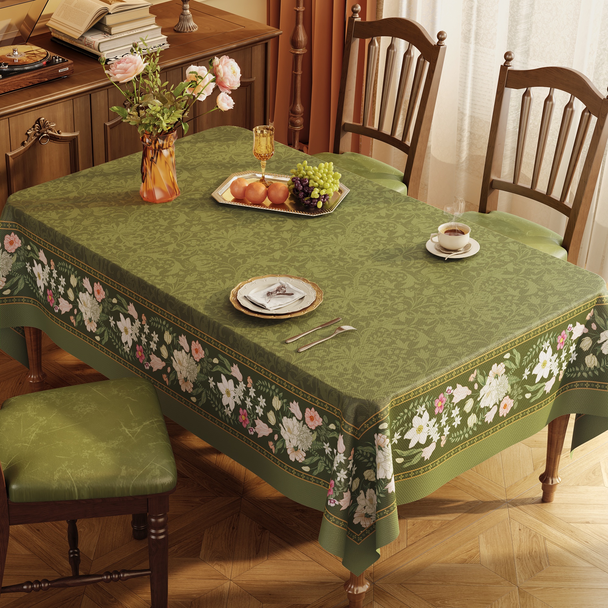 美式餐桌桌布防水防油免洗防烫pvc轻奢高级感茶几布桌面台布盖布