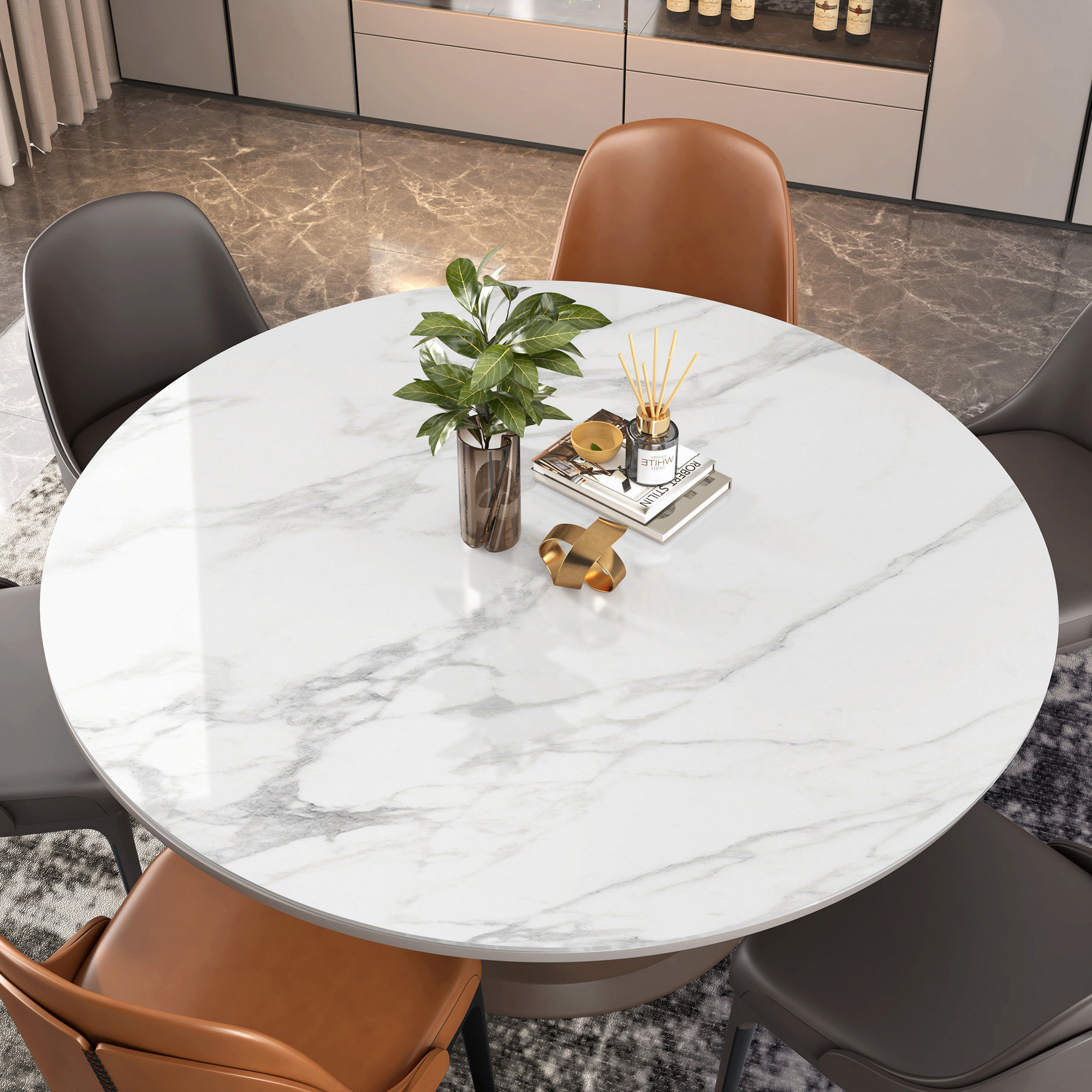 现代美式圆桌桌垫防水防油防烫免洗圆桌桌布pvc圆形餐桌垫茶几垫,居家布艺,桌布,淘宝优惠券,粉丝福利购,淘宝优惠卷