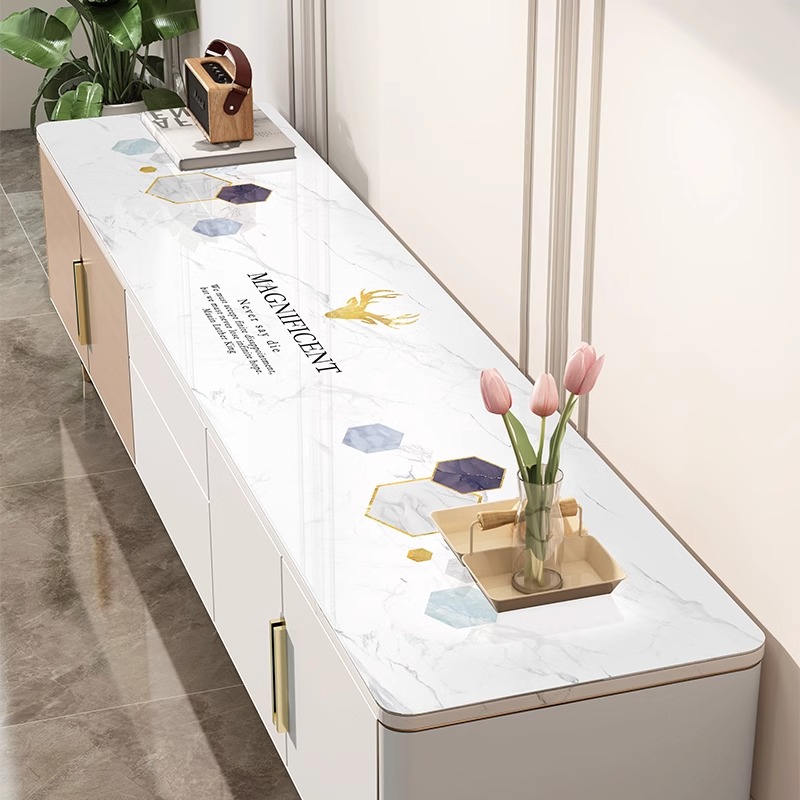 pvc电视柜桌垫防水防油免洗软玻璃餐边柜桌垫鞋柜台面垫玄关桌布