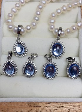 可拆卸扣头 万能扣吊坠简约百搭精致吊坠diy配件挂坠水滴椭圆吊坠