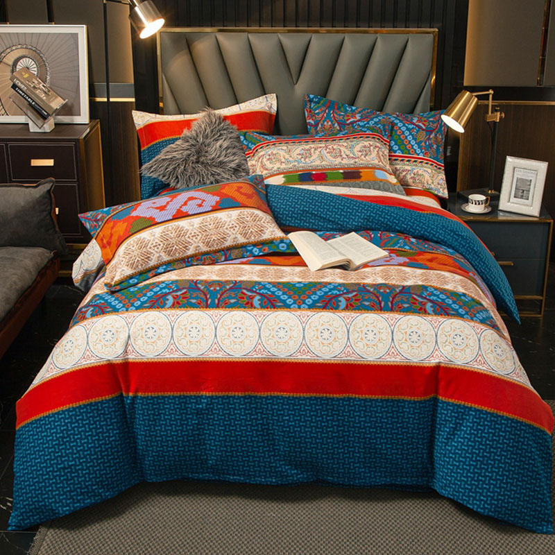 秋冬纯棉磨毛被套单件全棉加厚单人被罩150x200x230220x240四件套