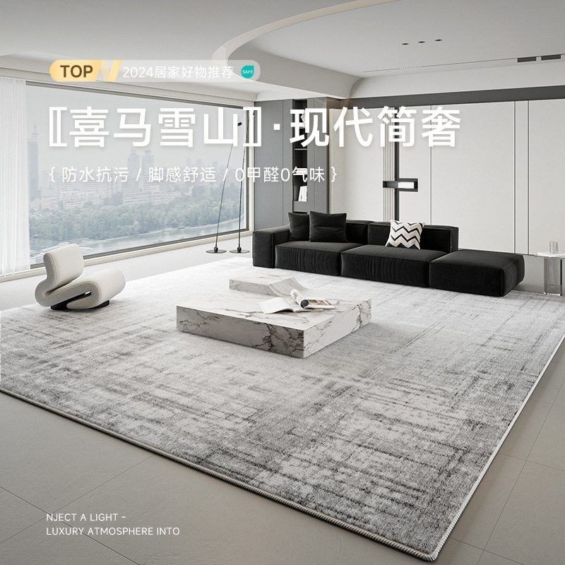 地毯客厅2025新款意式现代简约轻奢高级免洗可擦防水卧室茶几地垫