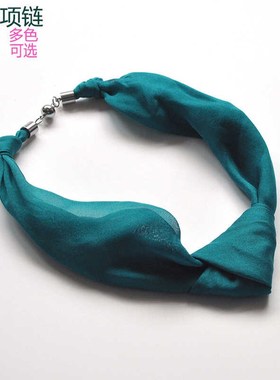 2025新款磁扣项链丝巾真丝颈部遮疤神器甲状腺术后锁骨项链磁吸扣