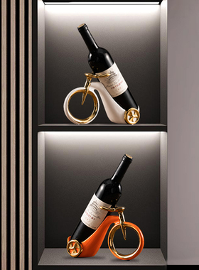 创意红酒架摆件轻奢高档斜放现代简约餐厅边柜酒柜装饰品家用大气