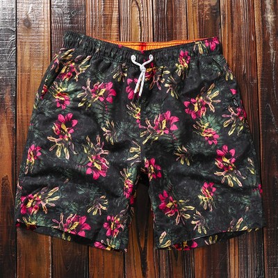 男士沙滩裤可下水速干带内衬五z分泳裤潮流印花度假泡温泉大裤衩