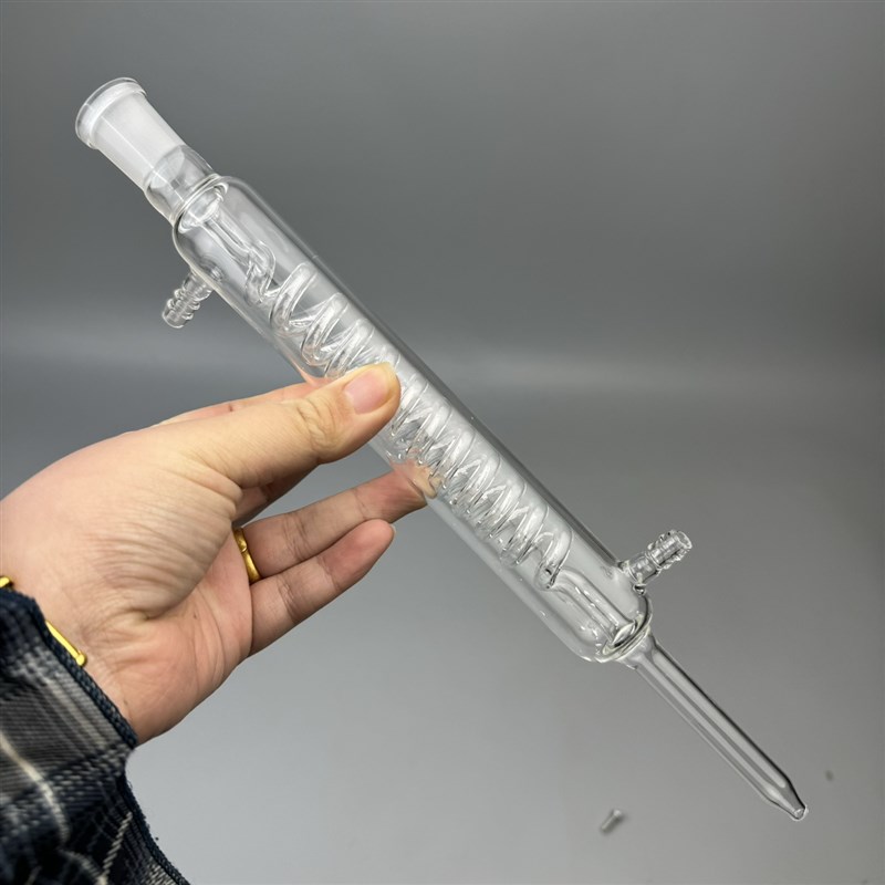 全玻蒸馏器配件挥发酸测定装置用蛇形冷凝管19标口耐高温玻璃冷凝