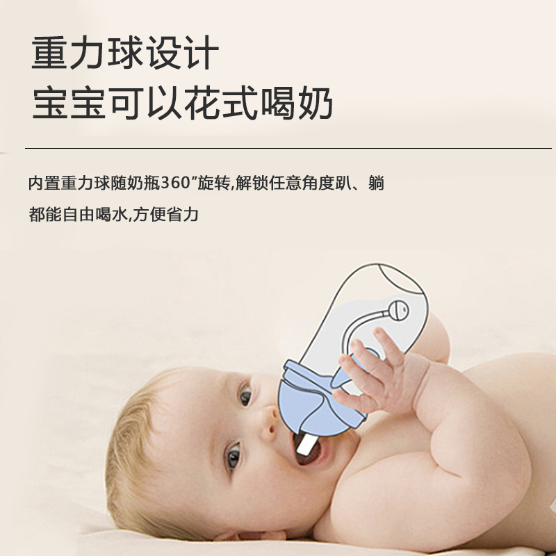 婴幼儿专用吸管杯儿童水杯家用上学E幼儿园夏季挂绳直饮吸嘴大容
