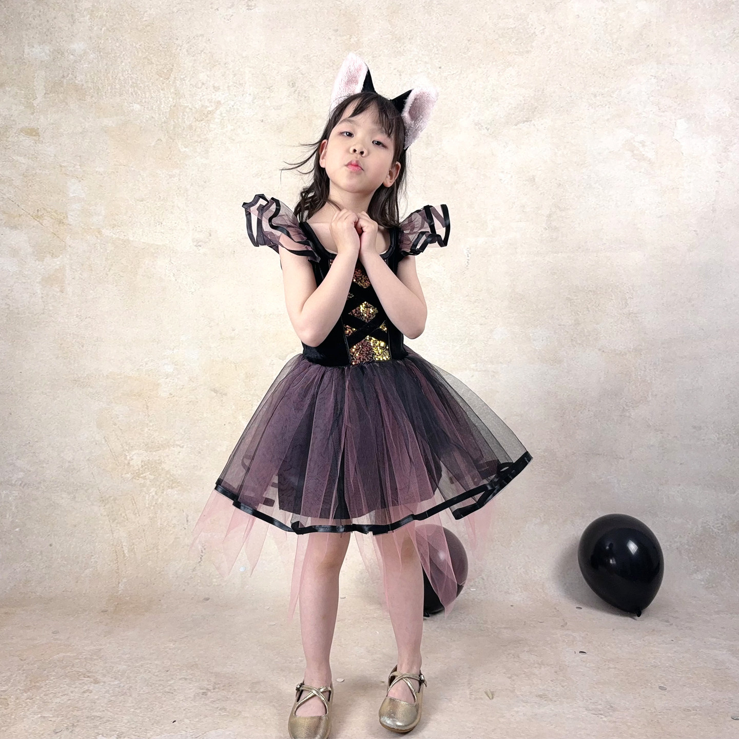 小猫咪黑猫小花猫演出裙子