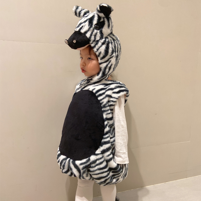 元旦儿童演出服卡通动物斑马衣服男女宝宝圣诞节cosplay表演服装