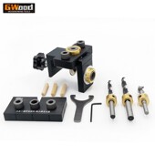 木工三合一打孔定位器圆木榫拼板板式 家具连接件木棒工具