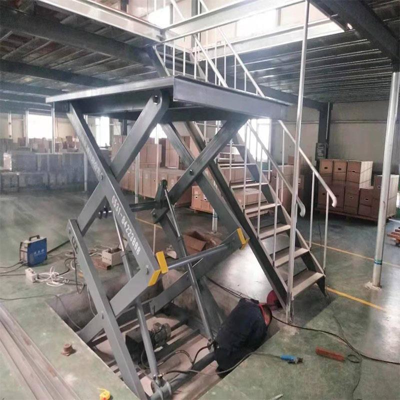 济南天越车间/仓库用固定剪叉式升降货梯剪叉式升降平台