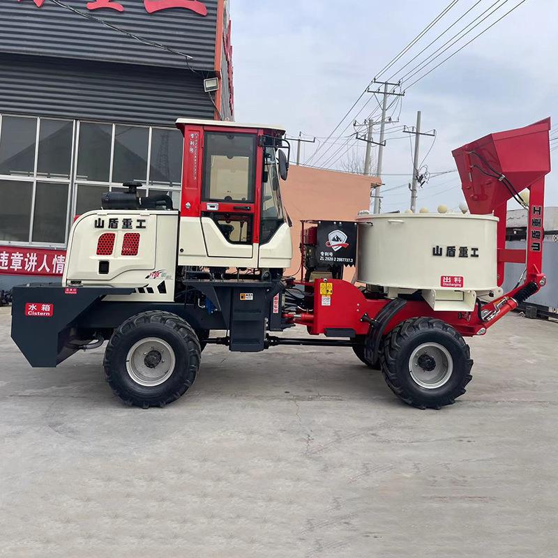 自上料平口搅拌运输设备多功能搅拌罐水泥全自动混凝土上料搅拌机