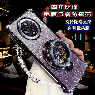 适用oppoA3pro新款手机壳A3por曲屏PJY110旋转陀螺支架OPPOA3网红磁吸PKA110防摔软壳A3iPLUS镜头全包A3iplus