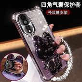 80Pro全包镜头膜ANP 华为荣耀80网红手机壳曲屏ANN AN00可爱兔支架镜子Honor AN00超薄防摔80por软壳80保护套