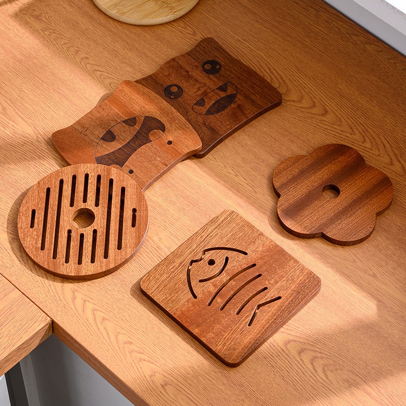 实木隔热垫餐桌垫砂锅垫耐高温家用餐垫防热碗垫防烫茶杯垫餐盘垫
