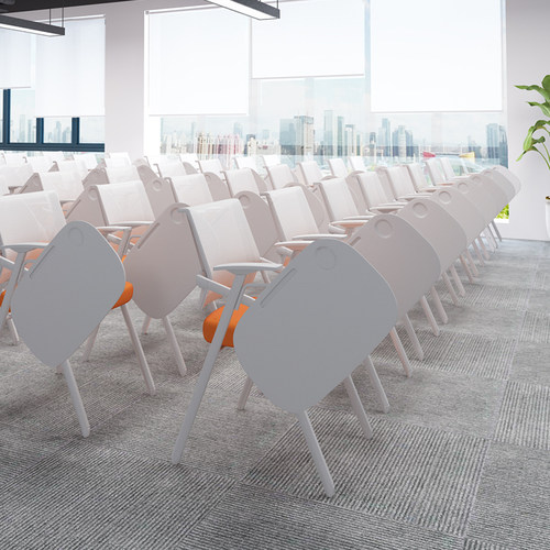 培训椅带桌板的椅子折叠培训桌椅办公椅电脑椅会议椅带折叠写字板