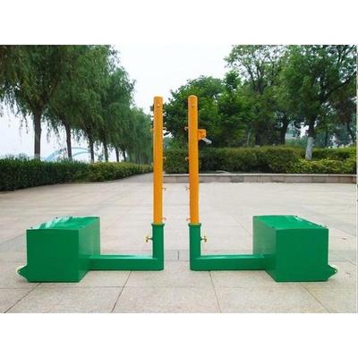 移动排球柱手摇升降固定排球场手提升降加固球柱配球网