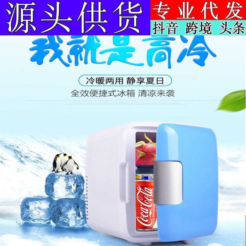 4升车载冰箱冷暖冰箱4L车家两用小型宿舍家用冷藏箱家车两用