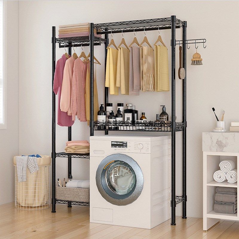 简易洗衣机置物架阳台晾衣架滚筒波轮落地浴室上方收纳洗衣机架子