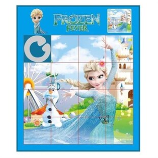 卡通非磁吸滑动移动拼图16格怀旧数字魔板儿童益智玩具动漫华容道