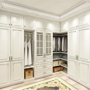 格调 美式实木衣帽间定制 整F体开放式组合衣柜衣橱定做