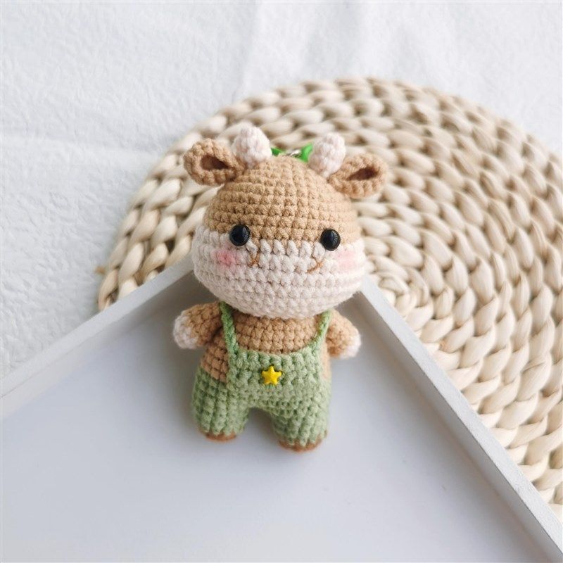 牛和鸡挂件生肖车钥匙扣diy毛线编织成品S闺蜜男友创意礼物,服饰配件/皮带/帽子/围巾,DIY编织材料包,淘宝优惠券,粉丝福利购,淘宝优惠卷