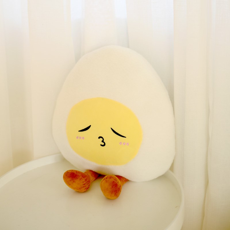 网红鸡蛋蛋君办公室午睡靠背抱枕靠枕折叠被子两用毯子二合一礼物