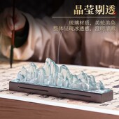 古法琉璃千里江山卧香炉家用线香盒香插香座室内沉檀香熏香炉摆件