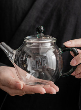 家用耐热迷你小茶壶套装玻璃泡茶茶杯一人小壶迷你办公室单人茶具