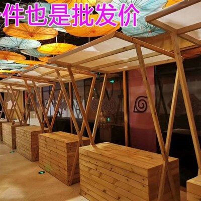 可折叠木制市集售货推车 户外活动展示架 移动式小吃摊车