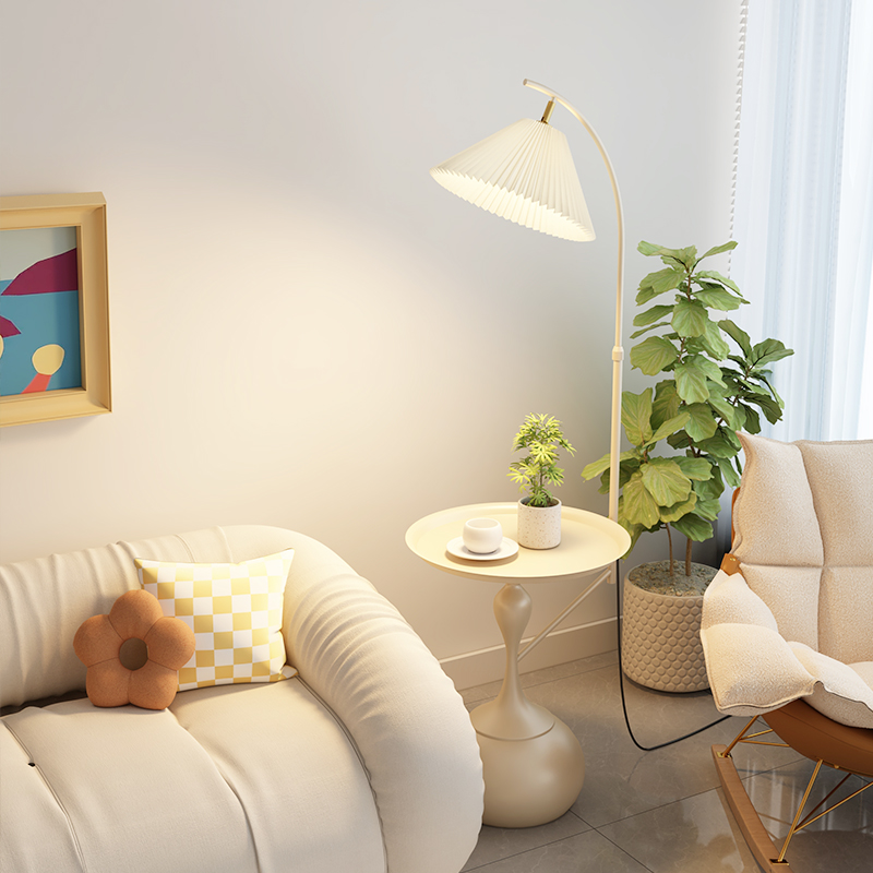 茶几落地灯客厅沙发边艺术卧室床头法式侘寂奶油风高级感置物台灯