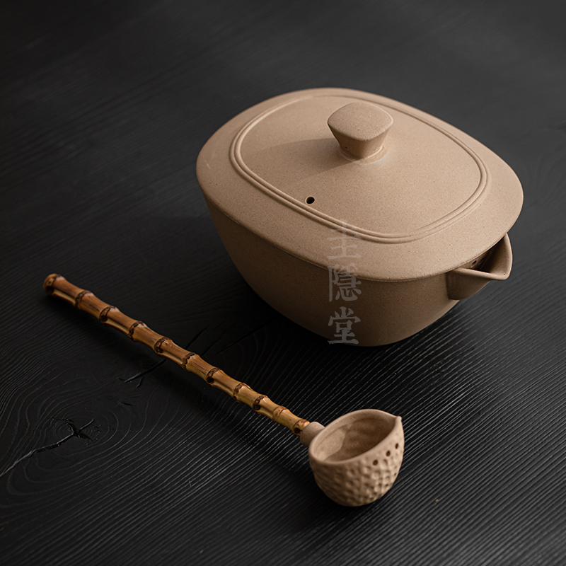 圭隐堂老岩泥古法围炉煮茶碗煮茶器白茶煮泡碗复古茶壶黑晶炉套装