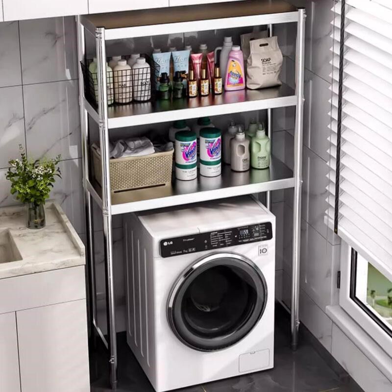 洗衣机置物架上方家用全自动滚筒落地式多层阳台洗衣机架收纳架子