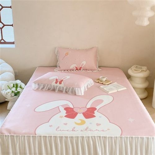 夏季冰丝凉席床裙款三件套可机洗卡通动漫单双人空调软席2023新款