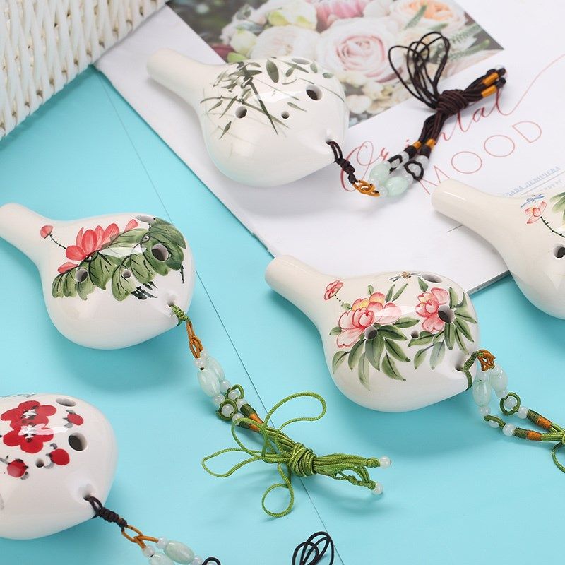 风雅陶笛6孔中音C调初学者学校教学六孔AC演奏民族乐器免费刻字