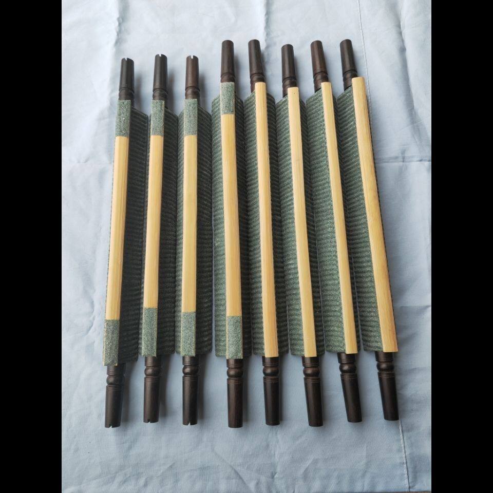 沙棍 广笼川笼画眉鸟笼配件 高端黑檀木磨把砂棍砂杠沙杠站桥跳杆