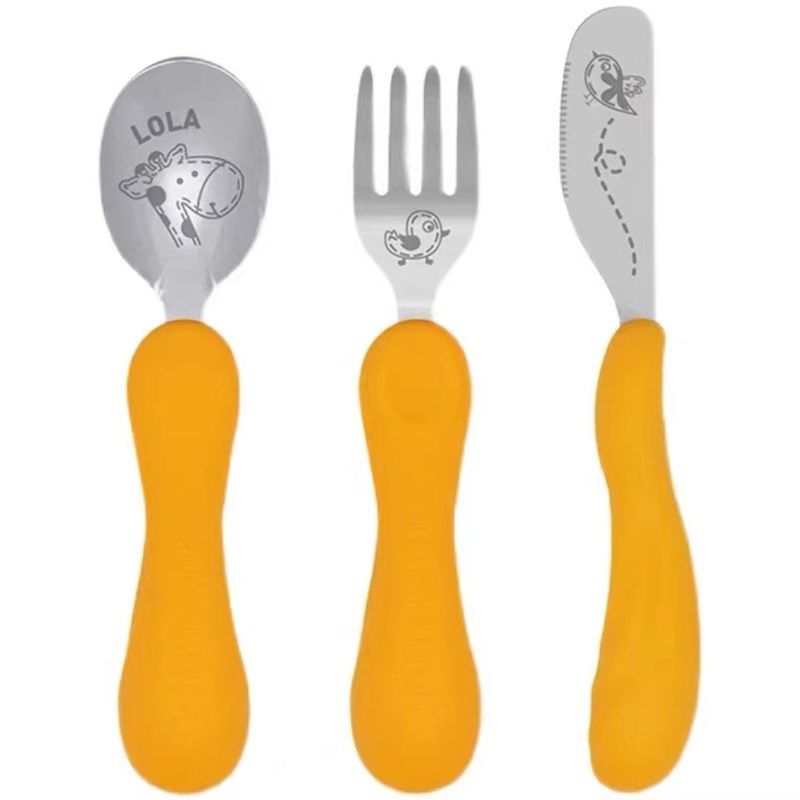 Marcus婴幼儿童宝宝不锈钢刀叉勺餐具套装易抓握便携辅食勺子叉子,婴童用品,儿童餐具,淘宝优惠券,粉丝福利购,淘宝优惠卷