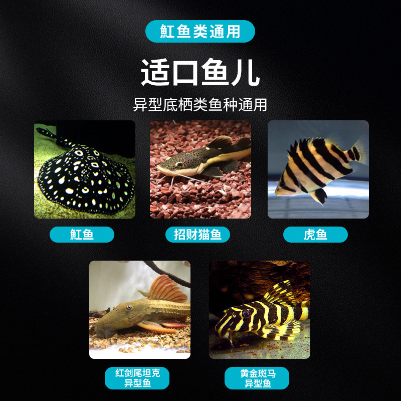 嗨皮鱼魟鱼饲料下沉鱼粮魟鱼专用鱼食黑白皇冠珍珠红虹鱼沉底增色