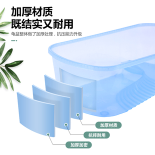 乌龟缸生态造景养鱼缸小中大型龟缸家用水陆乌龟别墅养乌龟专用缸