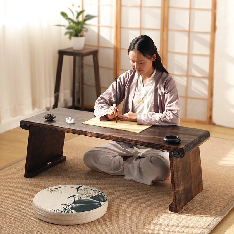 可折叠桐木古琴桌凳禅意共鸣矮琴桌便携式古筝桌中式国学桌书法桌