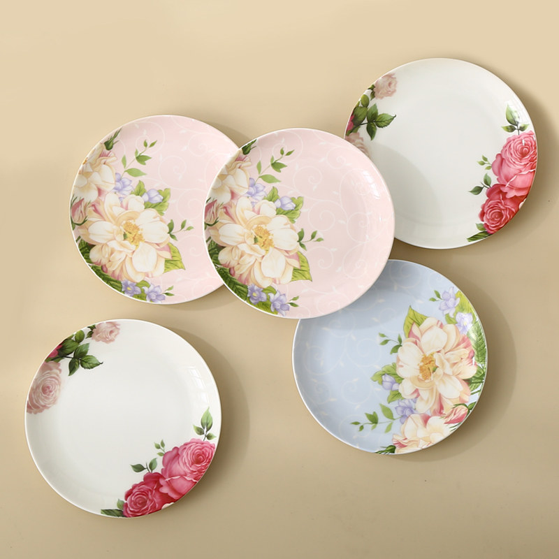 碟子盘子家用陶瓷平盘4个点心盘吐骨头的小碟子凉菜盘骨碟6/7英寸,餐饮具,盘,淘宝优惠券,粉丝福利购,淘宝优惠卷