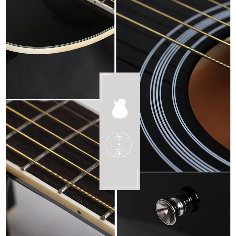 马丁密思左手单板41寸40寸左撇子专用民谣反手吉他男女学生用面单