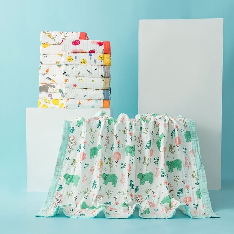 婴儿浴巾纯棉纱布夏季超柔软吸水新生儿宝宝盖毯洗澡初生儿童被子