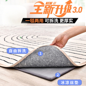 可拆卸可机洗石墨烯电热地毯碳晶地暖垫家用客厅电加热地热垫定制