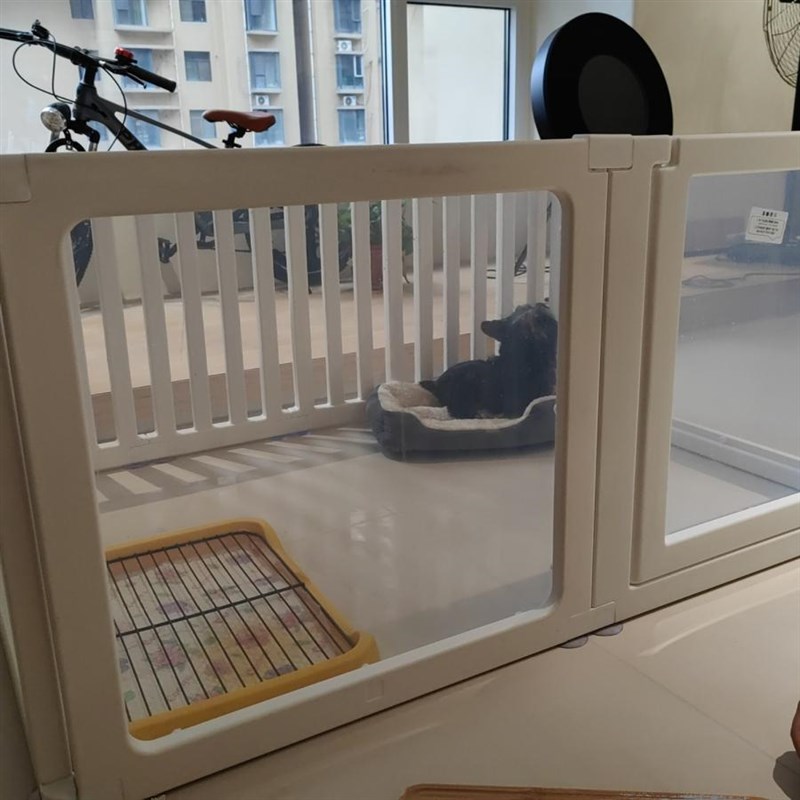 宠物狗围栏全透明亚克力小型犬室内家用狗屋阳台安全栅栏狗笼子