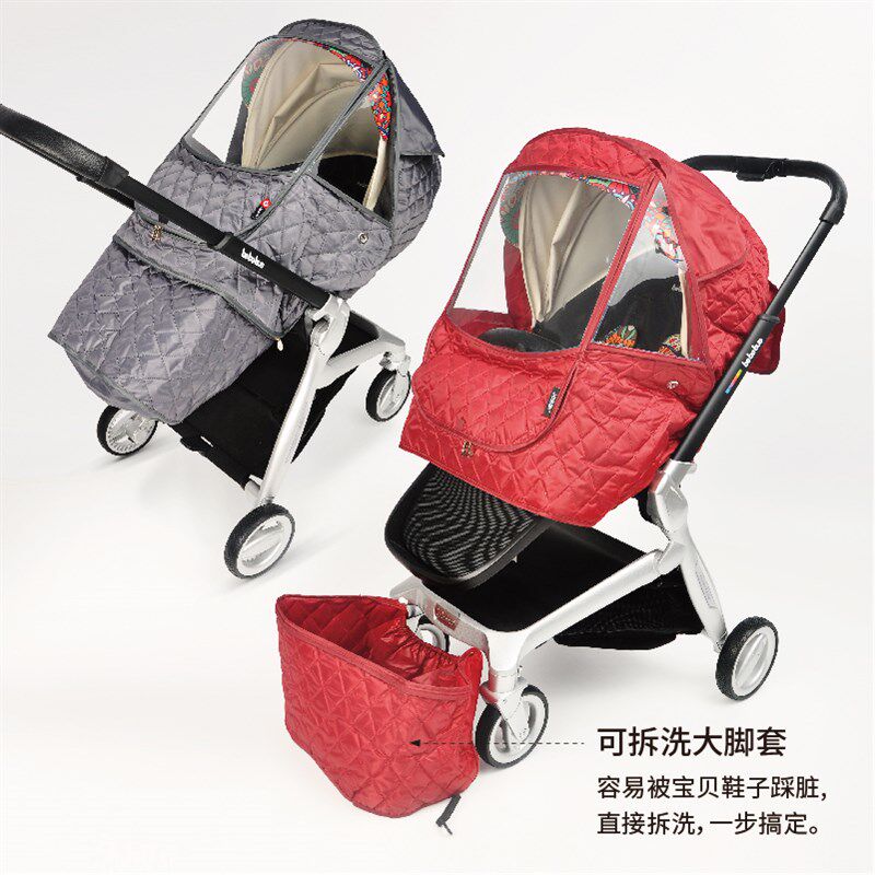 婴儿推车防风雨罩冬季保暖超大防风罩通用透气全罩式遮雨罩宝宝车