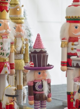 欧式胡桃夹子木偶士兵摆件创意房间摆设家居客厅酒柜圣诞装饰礼品